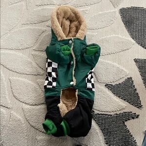 Green and Black Checkered Pet Jacket